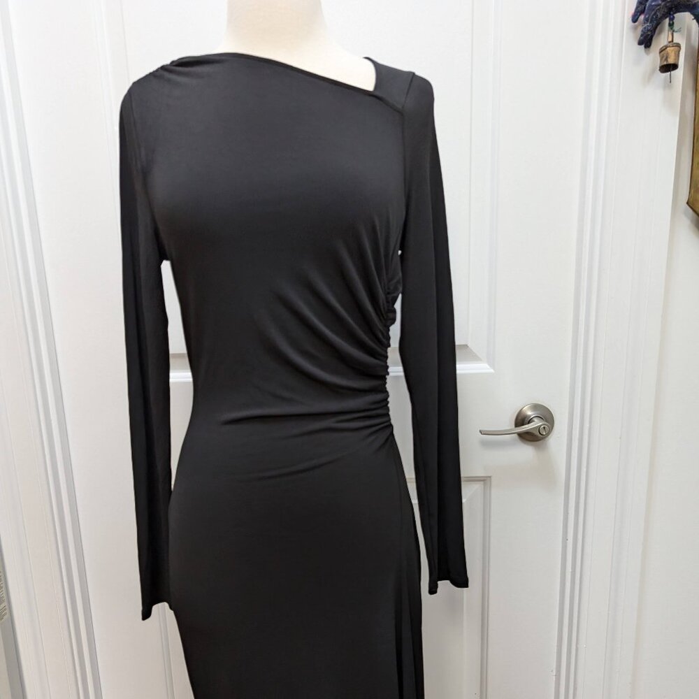 Universal Standard NWT Size 0-00 Black Velvety-Cool Jersey Cinched Dress